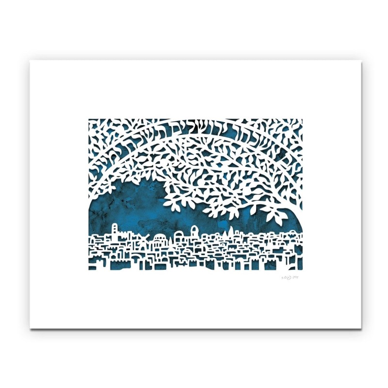 Remember Jerusalem Laser-Cut Paper Wall Hanging by David Fisher - Colo